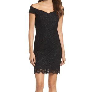Bardot Black Lace Dress Size 10/L